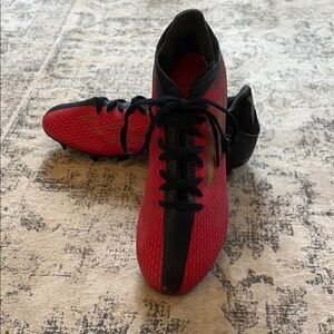 Men's - Teen Adidas Red and Black Soccer Cleats